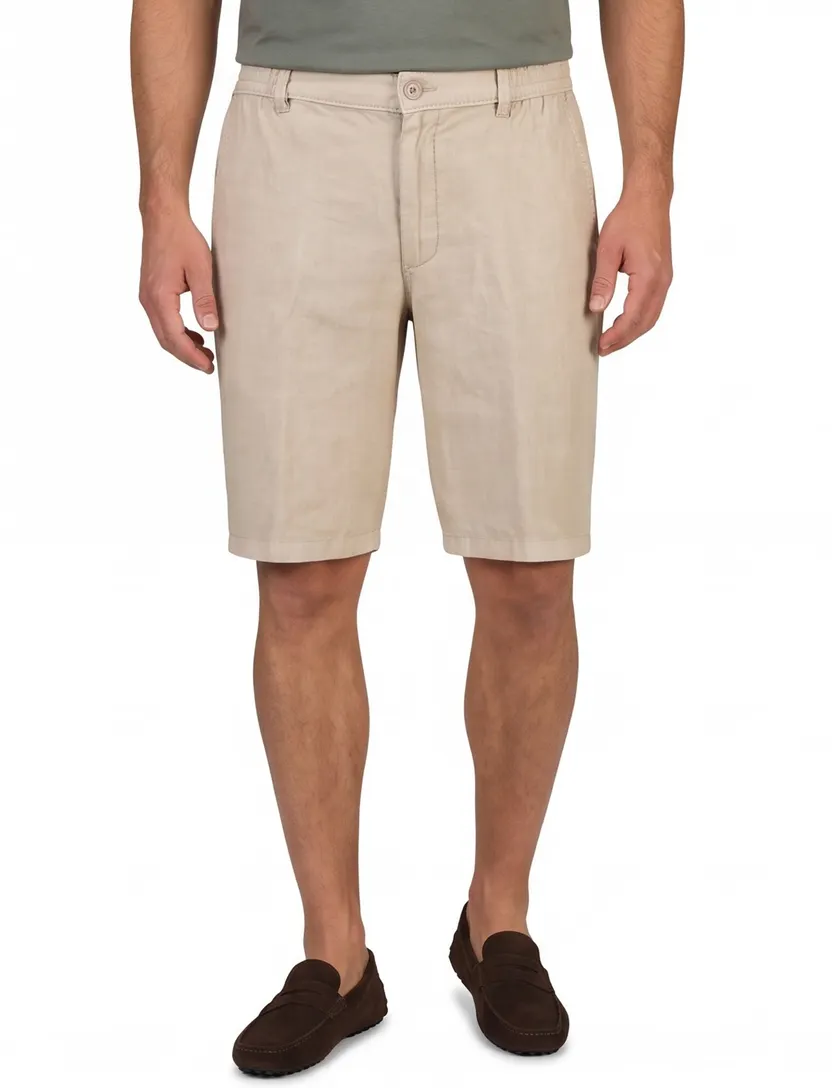 Brax bermuda beige linnen effen