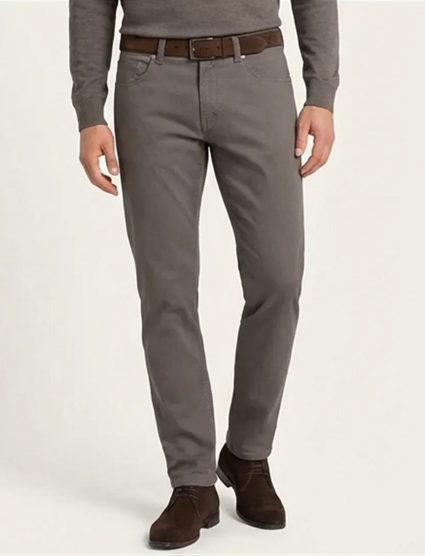 Pierre Cardin pantalon 5-pocket Lyon Tapered fit taupe
