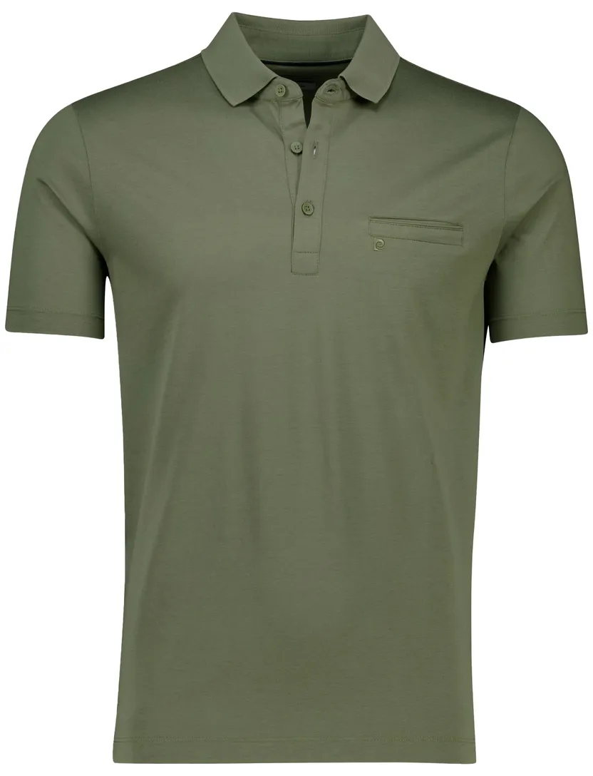 Pierre Cardin groen polo 3-knoops borstzak