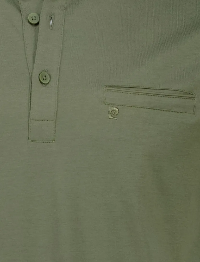 Pierre Cardin groen polo 3-knoops borstzak