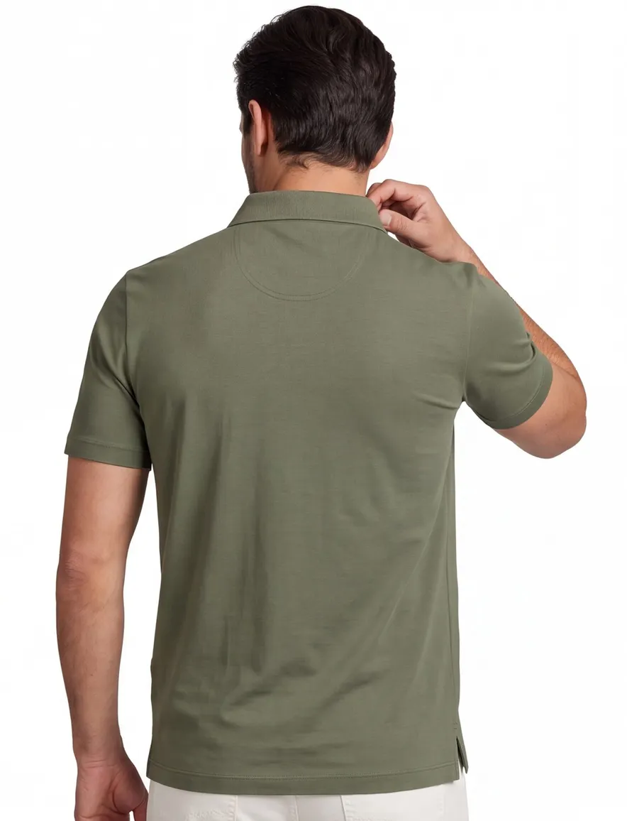 Pierre Cardin groen polo 3-knoops