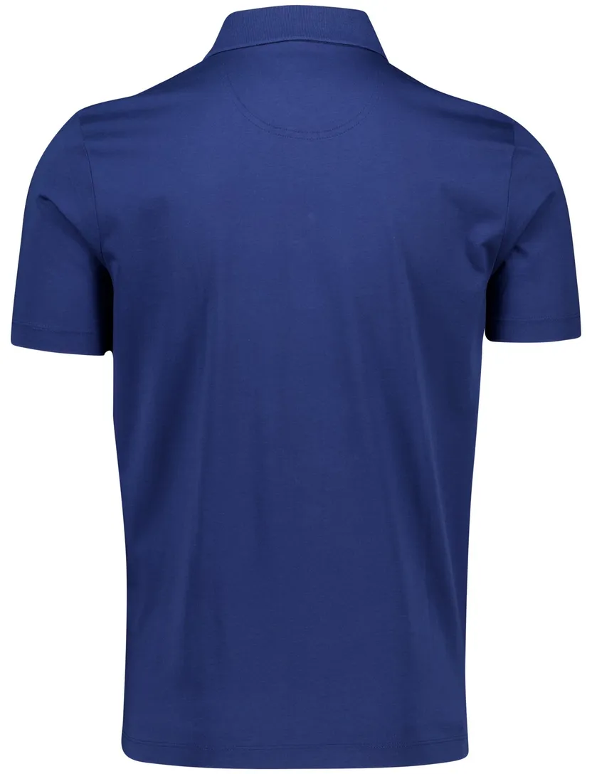 Pierre Cardin polo blauw 3-knoops effen