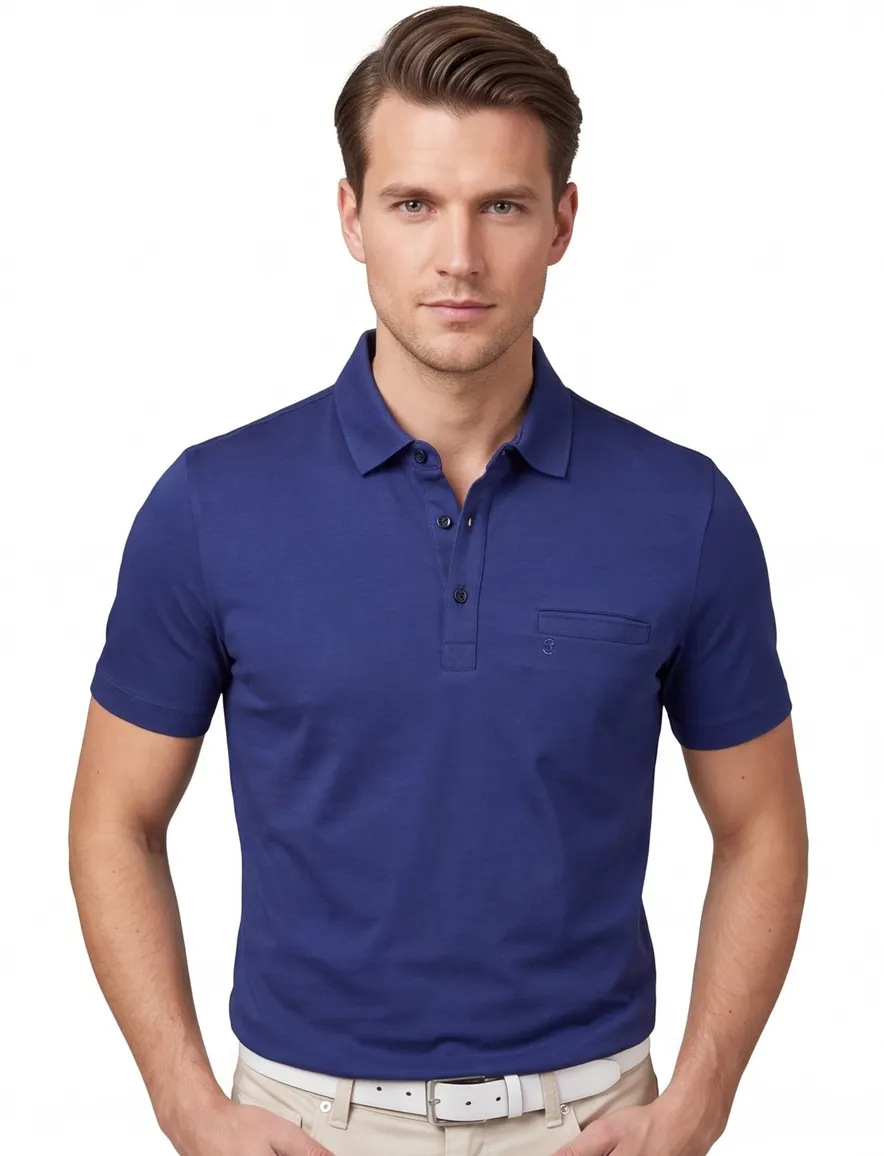 Pierre Cardin polo blauw 3-knoops