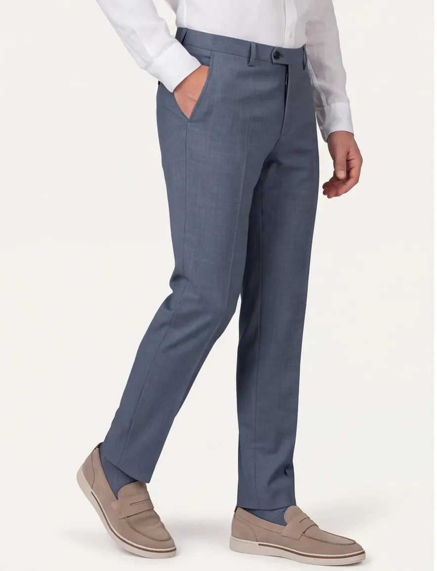 Club of Gents pantalon mix & match blauw slim fit