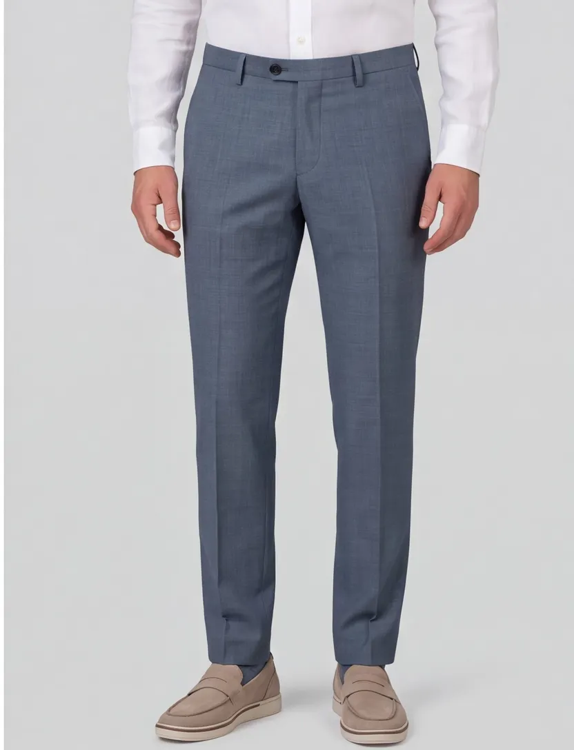 Club of Gents pantalon mix & match blauw polyester