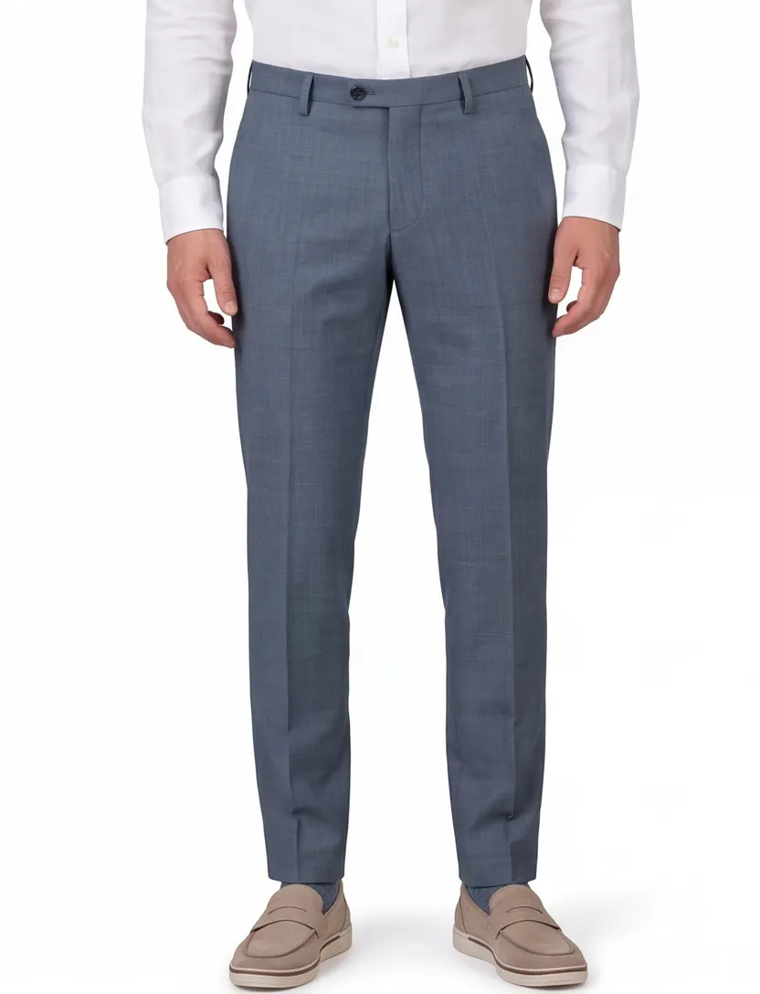Club of Gents pantalon mix & match blauw polyester