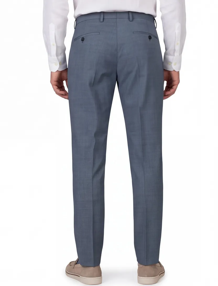 Club of Gents pantalon mix & match blauw polyester