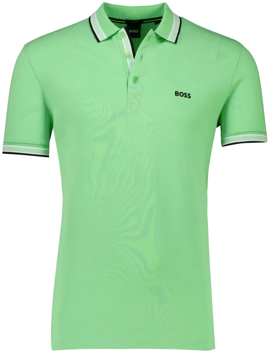Hugo Boss Paddy poloshirt korte mouw groen effen