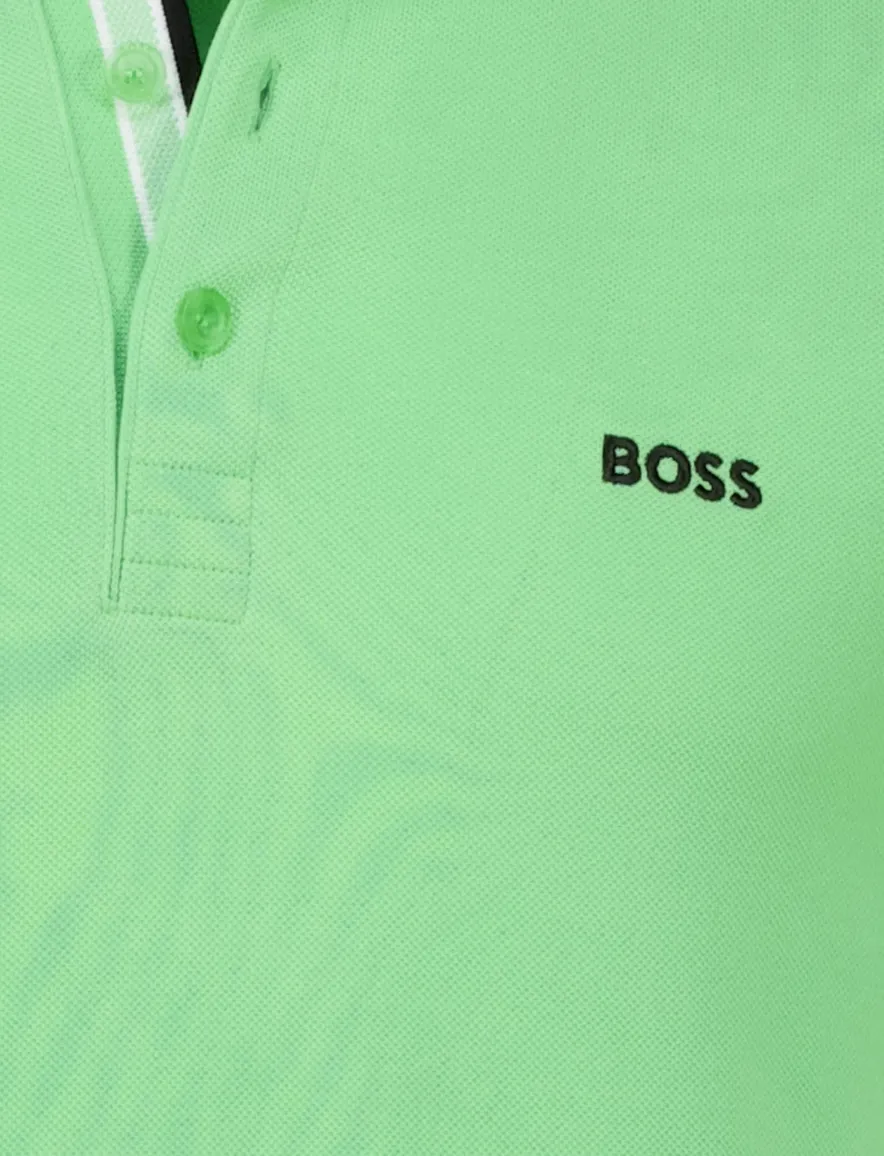 Hugo Boss Paddy poloshirt korte mouw groen effen