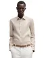 BOSS overhemd beige Slim Fit Pure Linen gemêleerd
