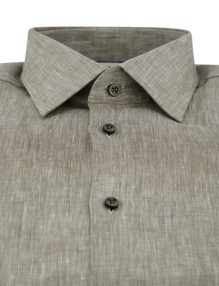 Hugo Boss Black slim fit overhemd groen ml7