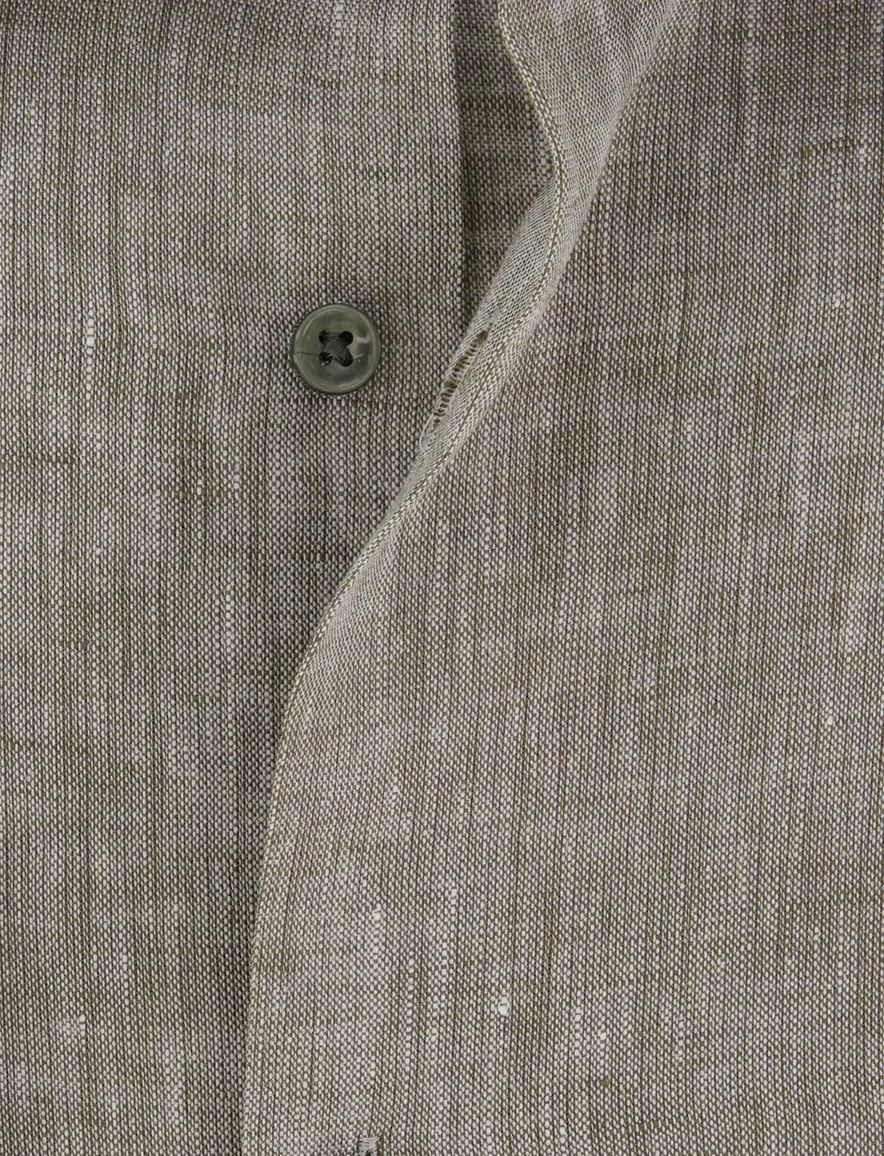 Boss Black slim fit overhemd effen groen mouwlengte 7