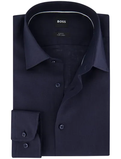 Hugo Boss Hugo Boss Black overhemd donkerblauw slim fit