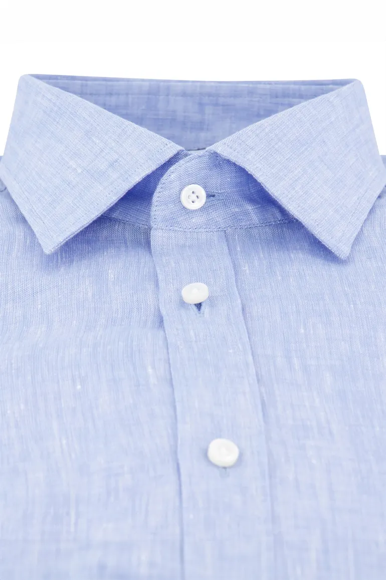 BOSS Black H-HANK overhemd blauw mouwlengte 7