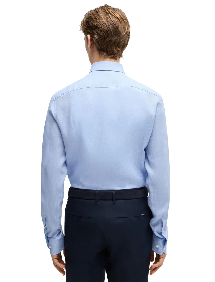 BOSS Black H-HANK overhemd lichtblauw mouwlengte 7