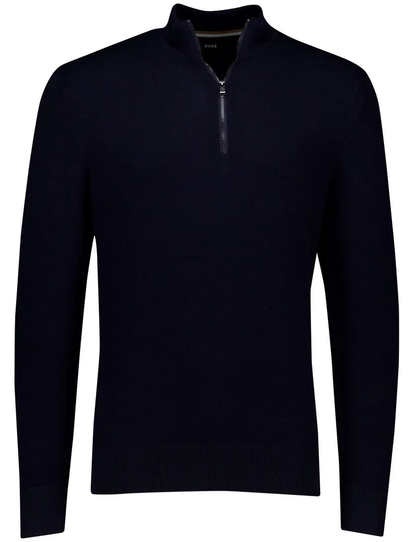 Hugo Boss Black Ebrando-P half zip donkerblauw