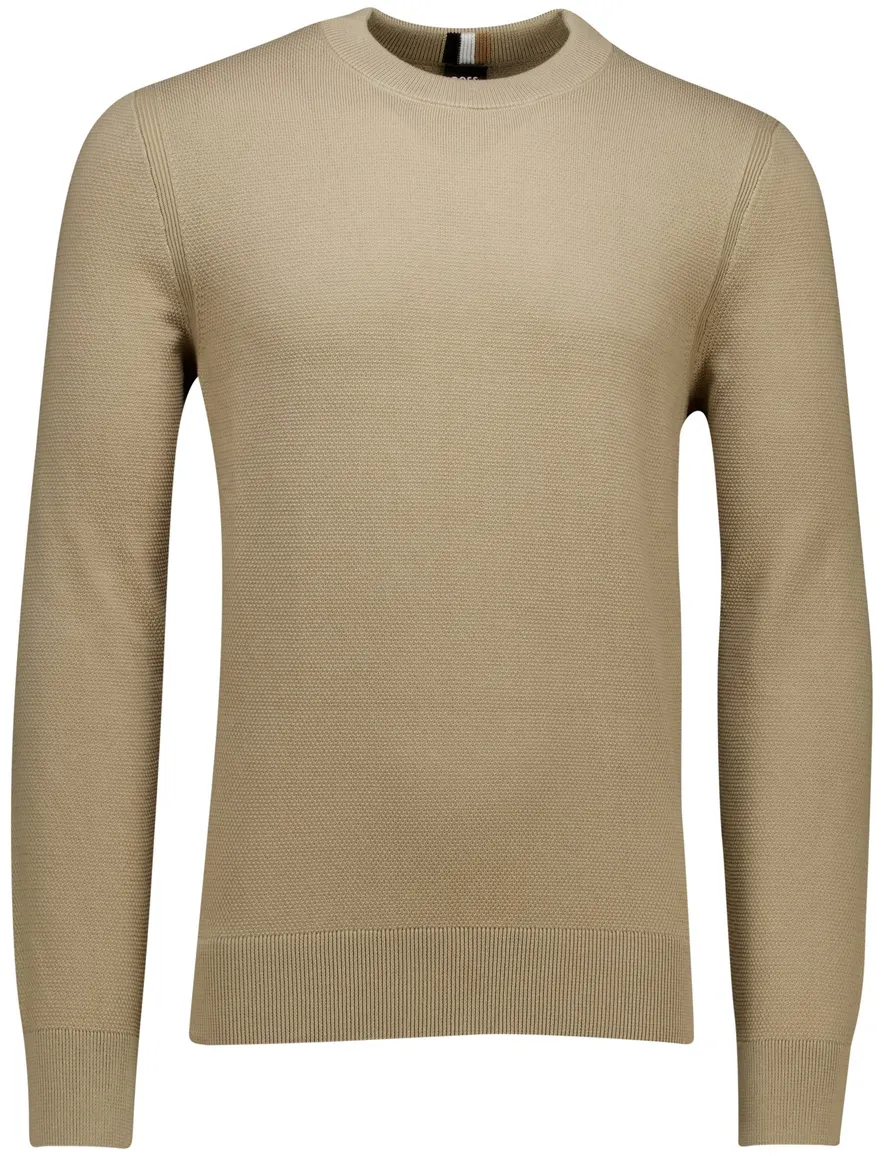 Hugo Boss Black Ecaio-P bruin katoen ronde hals