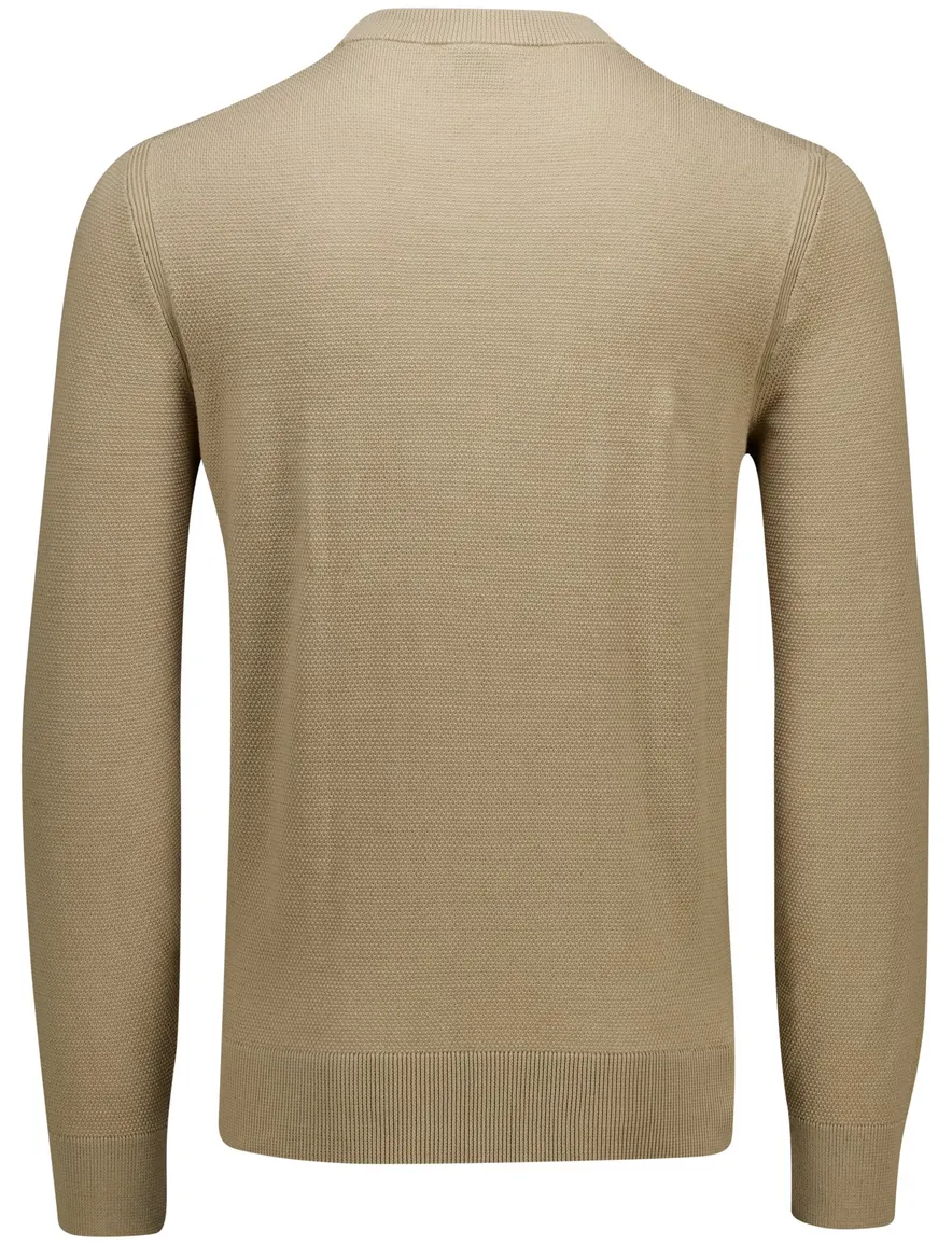 Hugo Boss Black Ecaio-P bruin katoen ronde hals