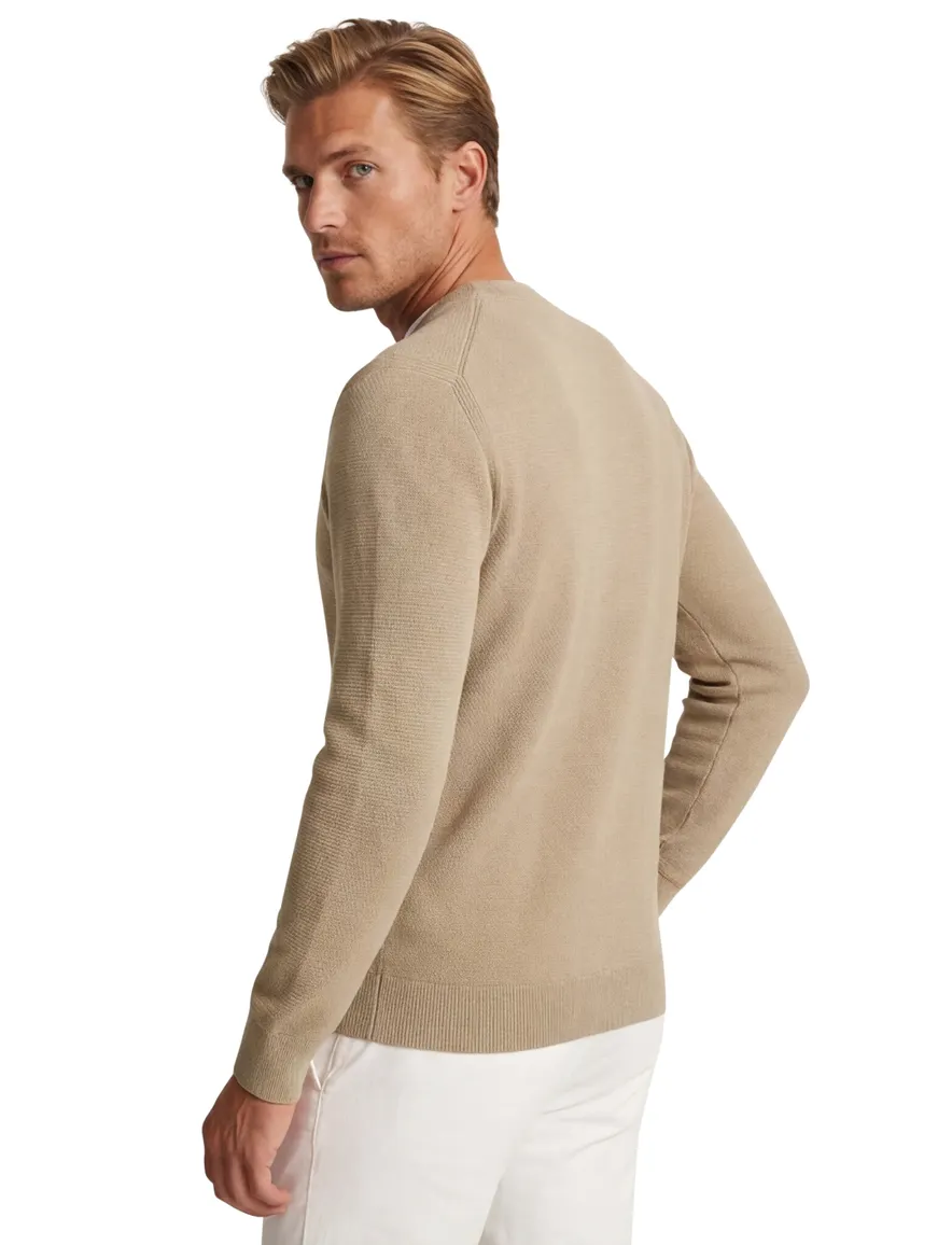 Hugo Boss Black Ecaio-P bruin katoen ronde hals