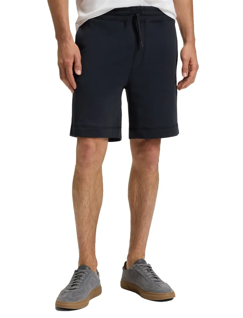 BOSS Black korte broek donkerblauw effen