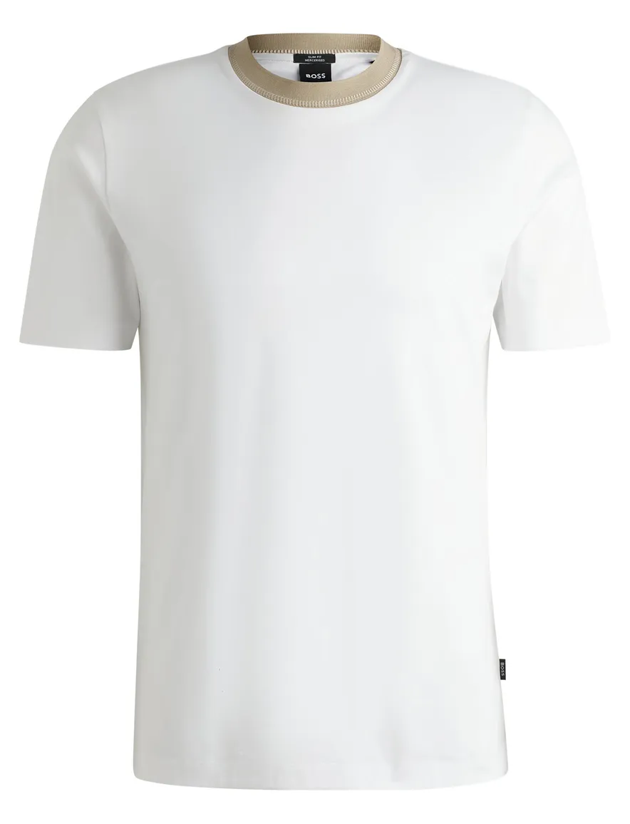BOSS Black t-shirt wit effen katoen