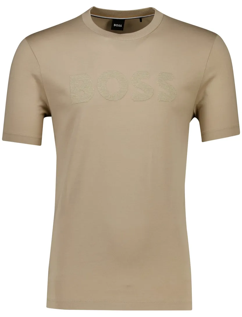 katoenen Boss Black C-Thompson T-shirt beige normale fit