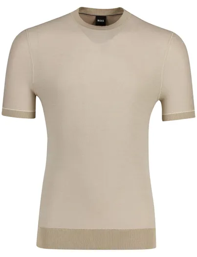 Hugo Boss Boss Black poloshirt korte mouw beige effen