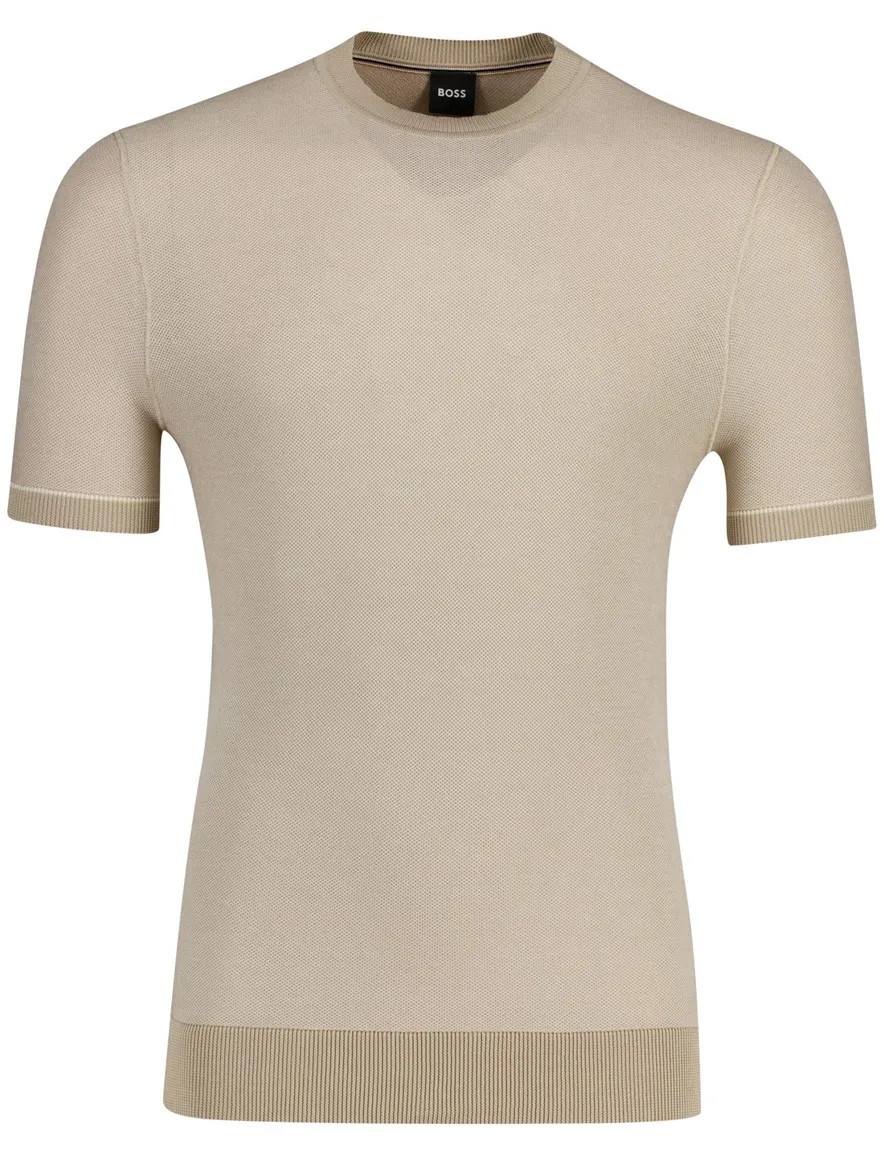 poloshirt korte mouw beige Hugo Boss Black