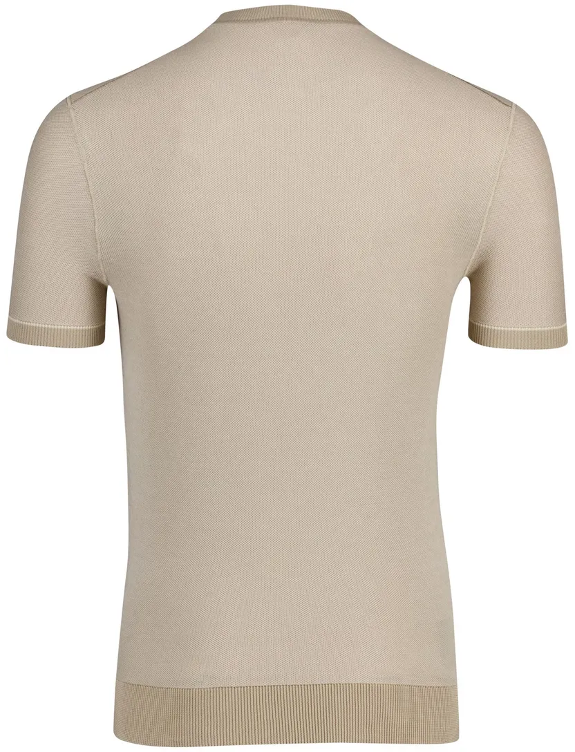 Katoenen poloshirt korte mouw Boss Black effen beige