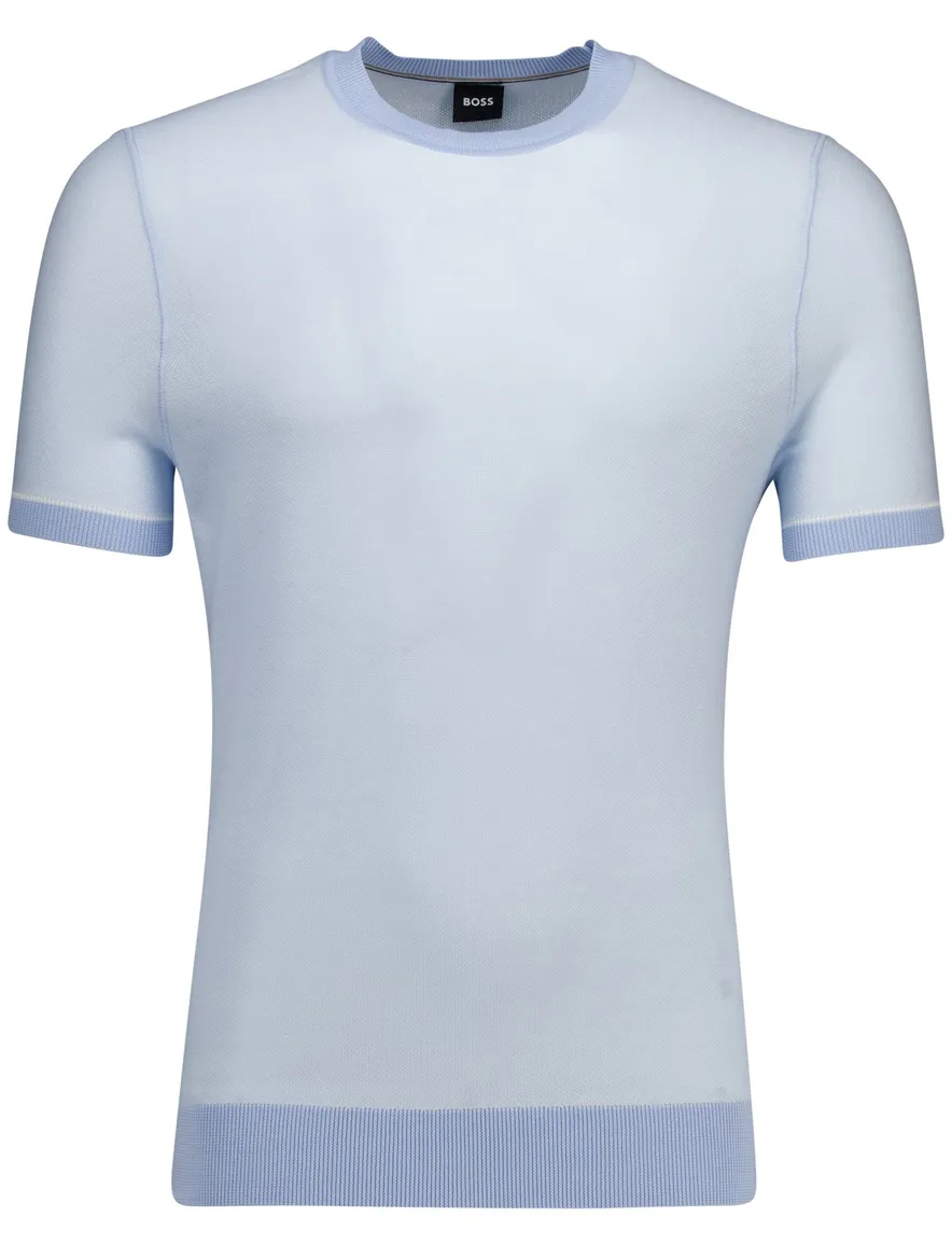 Hugo Boss Black H-Jianfranco t-shirt lichtblauw met ronde hals