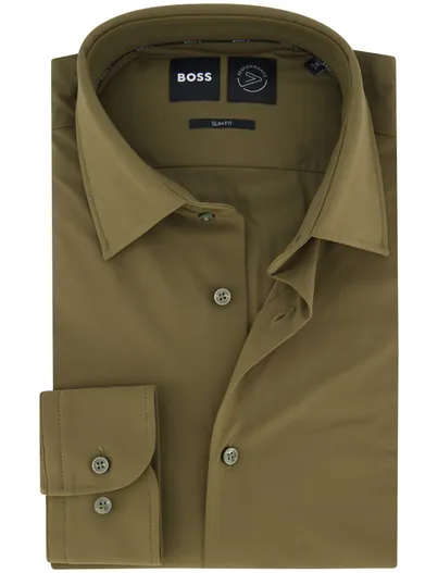 Hugo Boss Boss Black P-Hank overhemd groen effen ml7