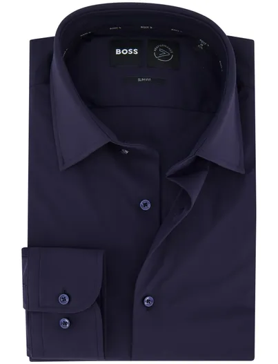 Hugo Boss Boss Black P-Hank overhemd donkerblauw effen ml7