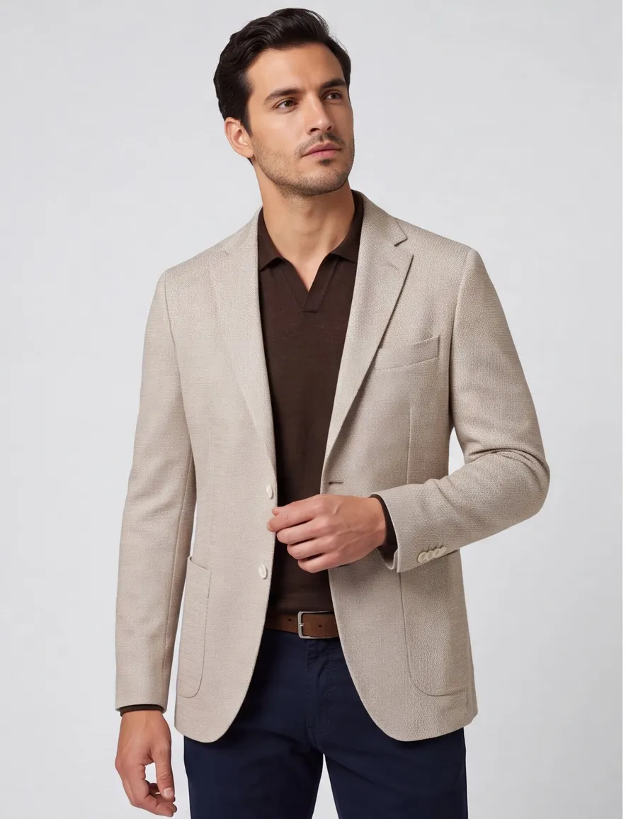 Boss Black C-Jaye-J colbert beige linnen