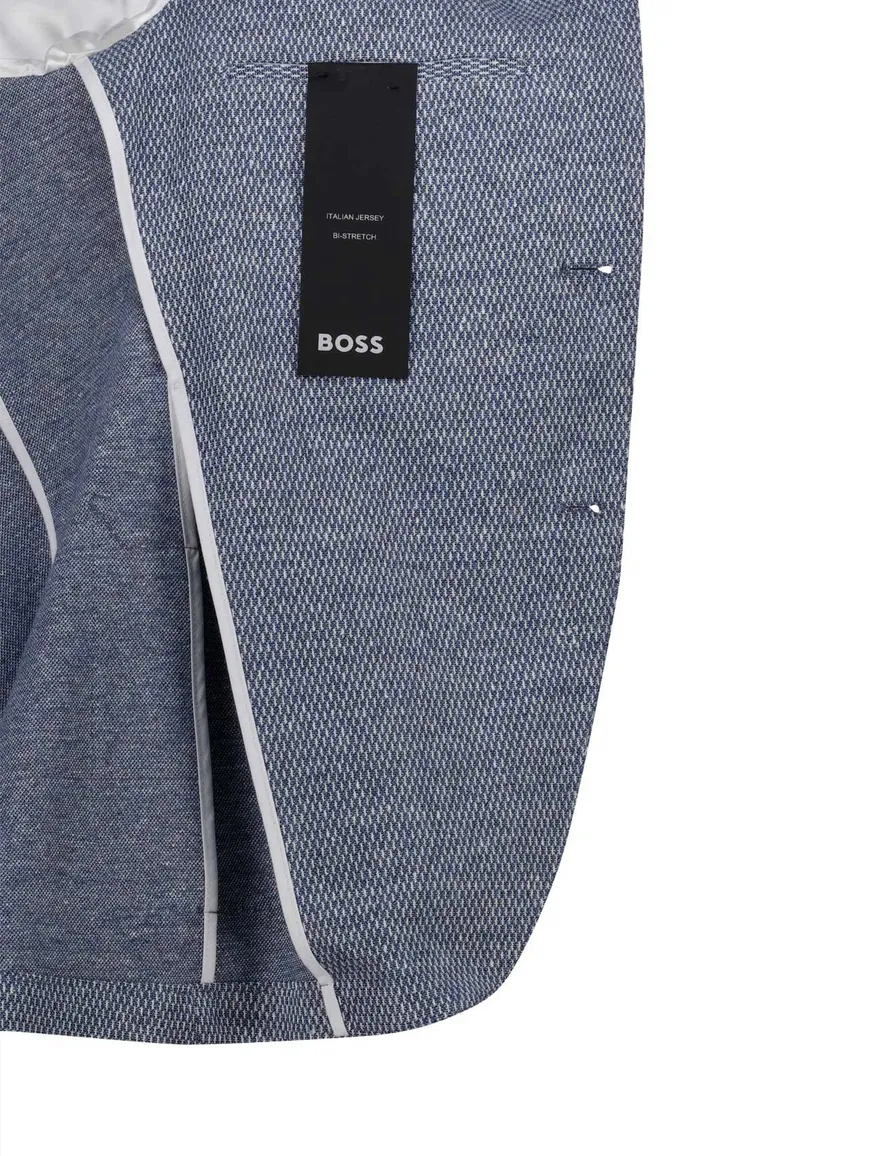Boss Black C-Jaye-J colbert blauw linnen