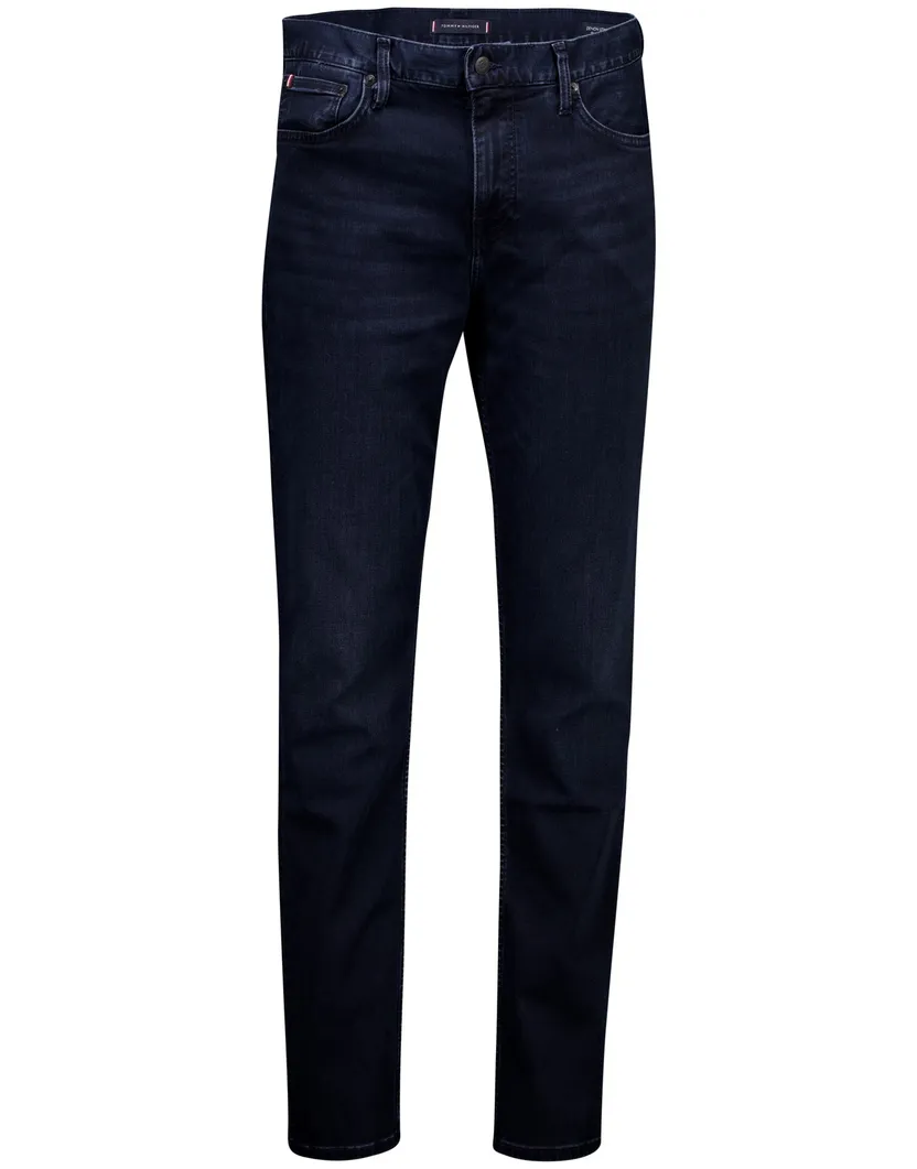 Tommy Hilfiger Denton straight fit 5-p jeans donkerblauw effen zonder omslag
