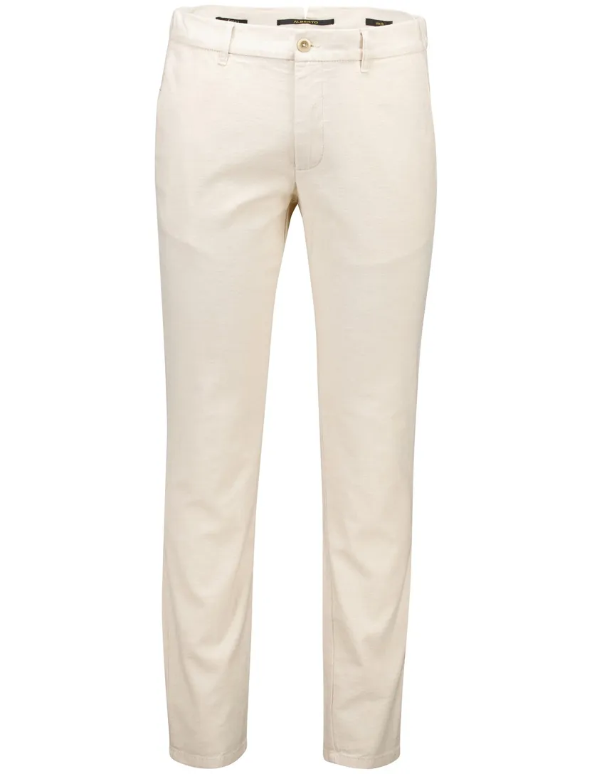 Alberto move-smart chino beige slim fit katoen