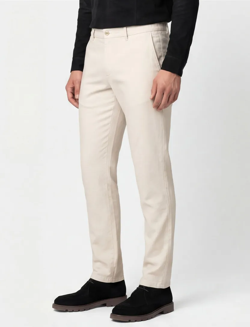 Alberto move-smart chino beige slim fit katoen
