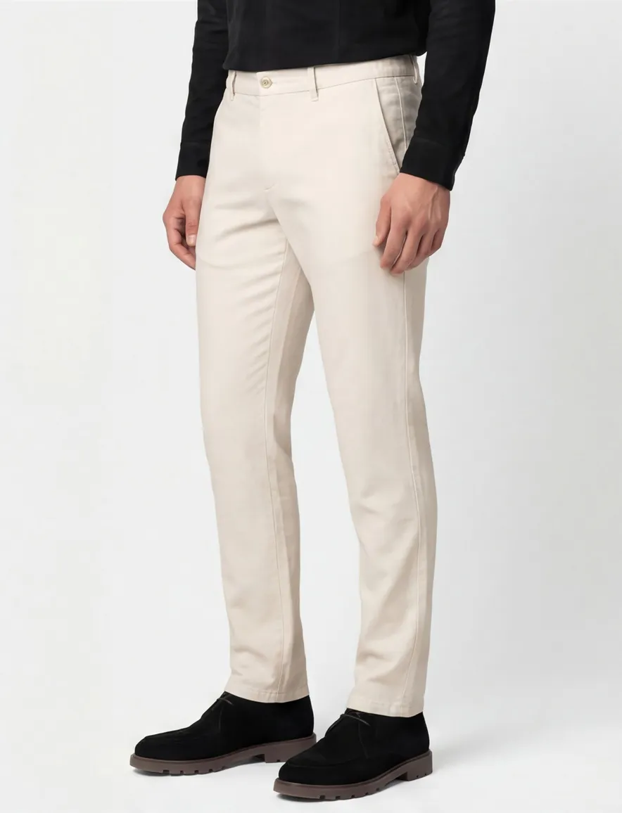katoenen broek beige Alberto