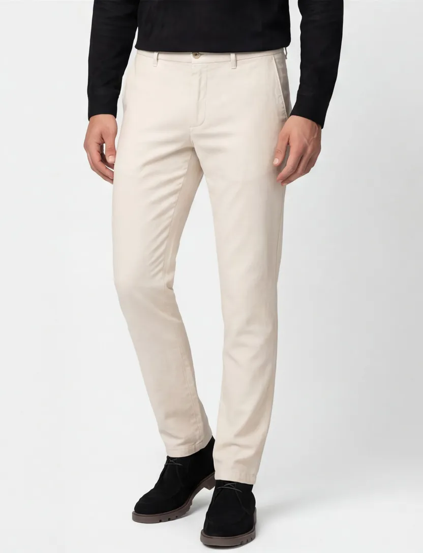 Alberto move-smart chino beige slim fit katoen
