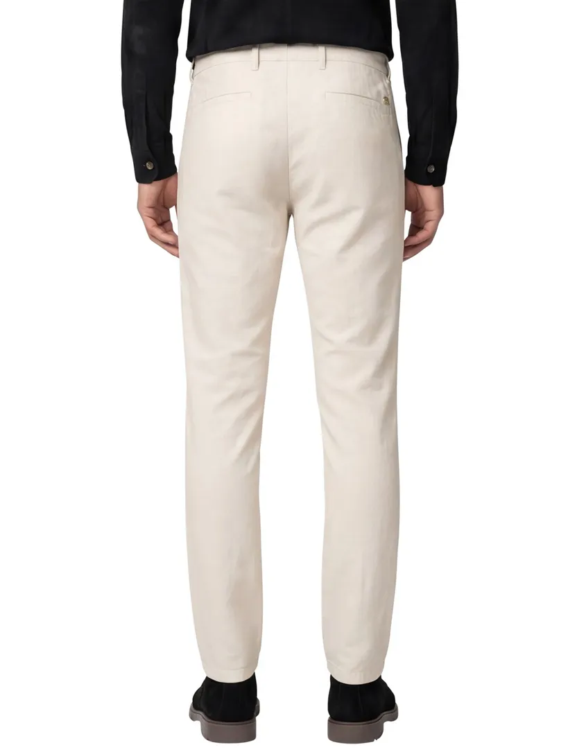 Alberto move-smart chino beige slim fit katoen