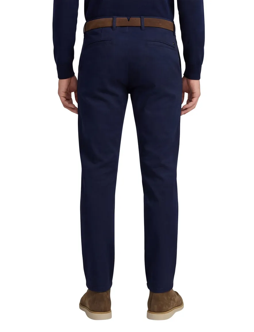 katoenen broek donkerblauw Alberto