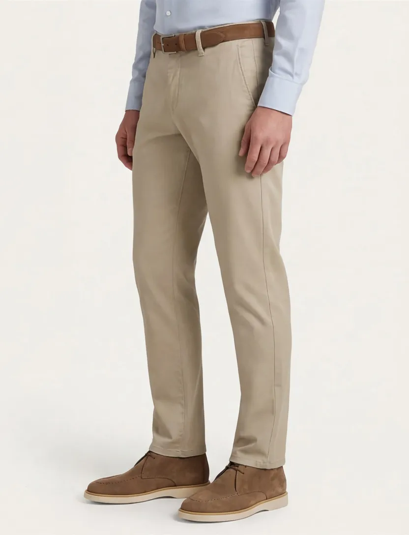 Alberto Pantalon beige slim fit
