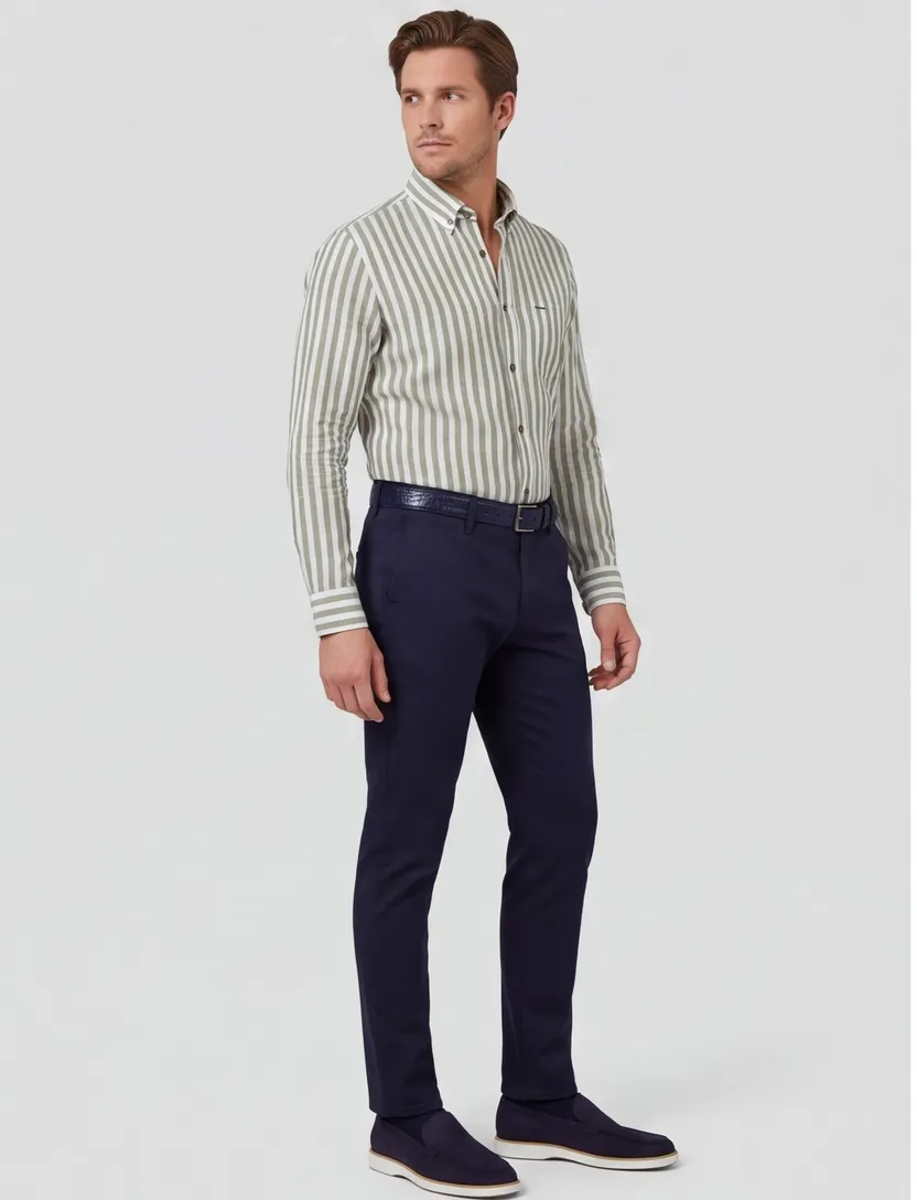 Alberto Pantalon donkerblauw slim fit