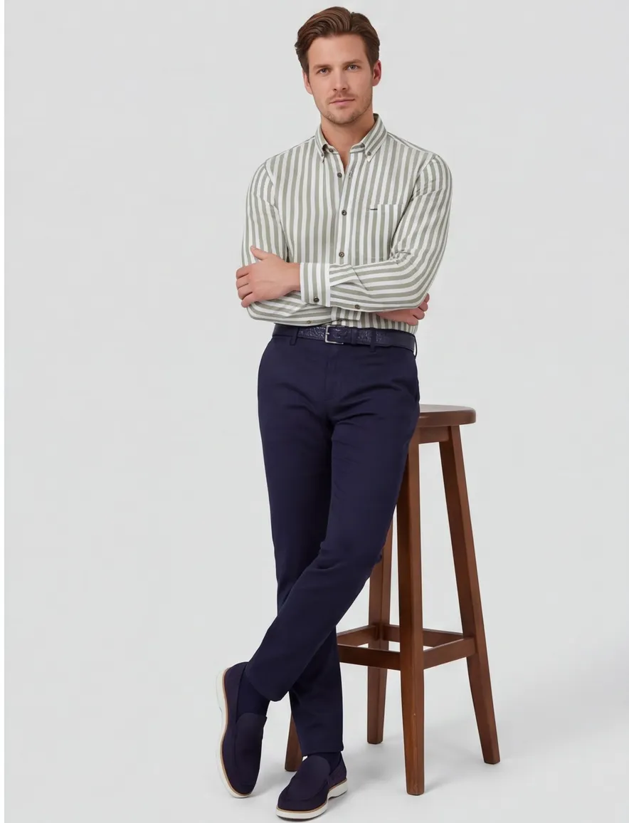 Alberto Pantalon donkerblauw slim fit