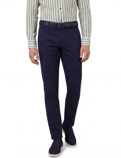 Alberto Alberto Pantalon donkerblauw slim fit