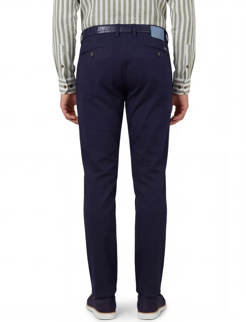 Alberto Pantalon donkerblauw slim fit