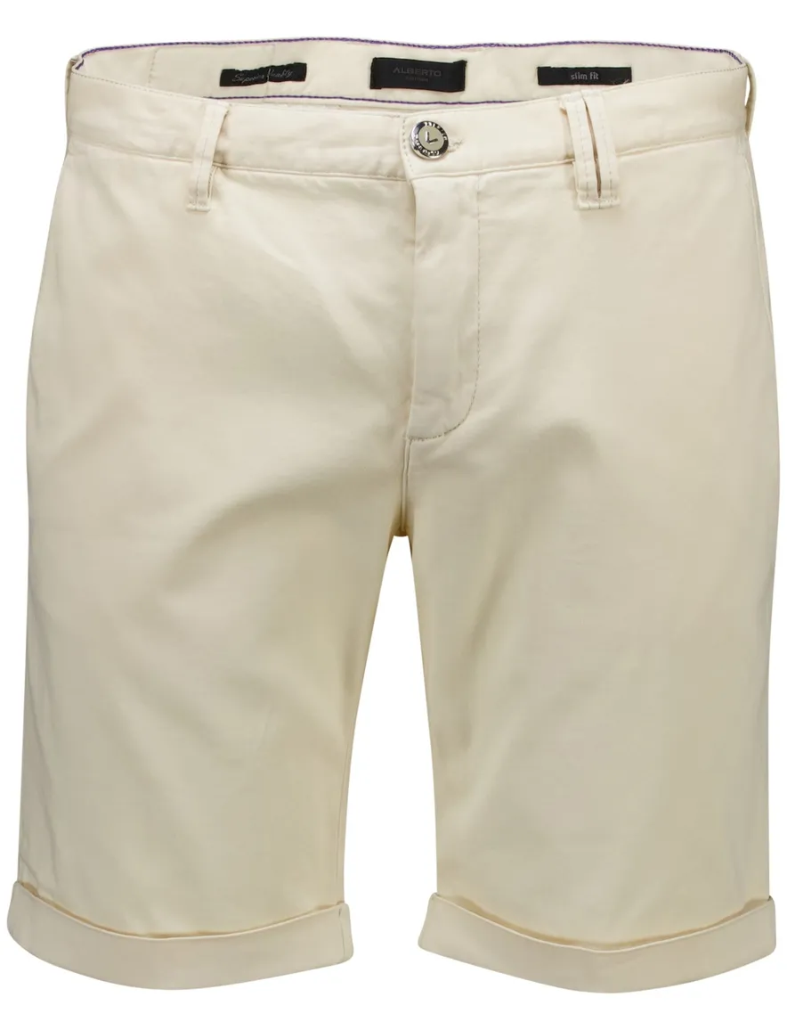 Alberto rob-k slim fit bermuda creme