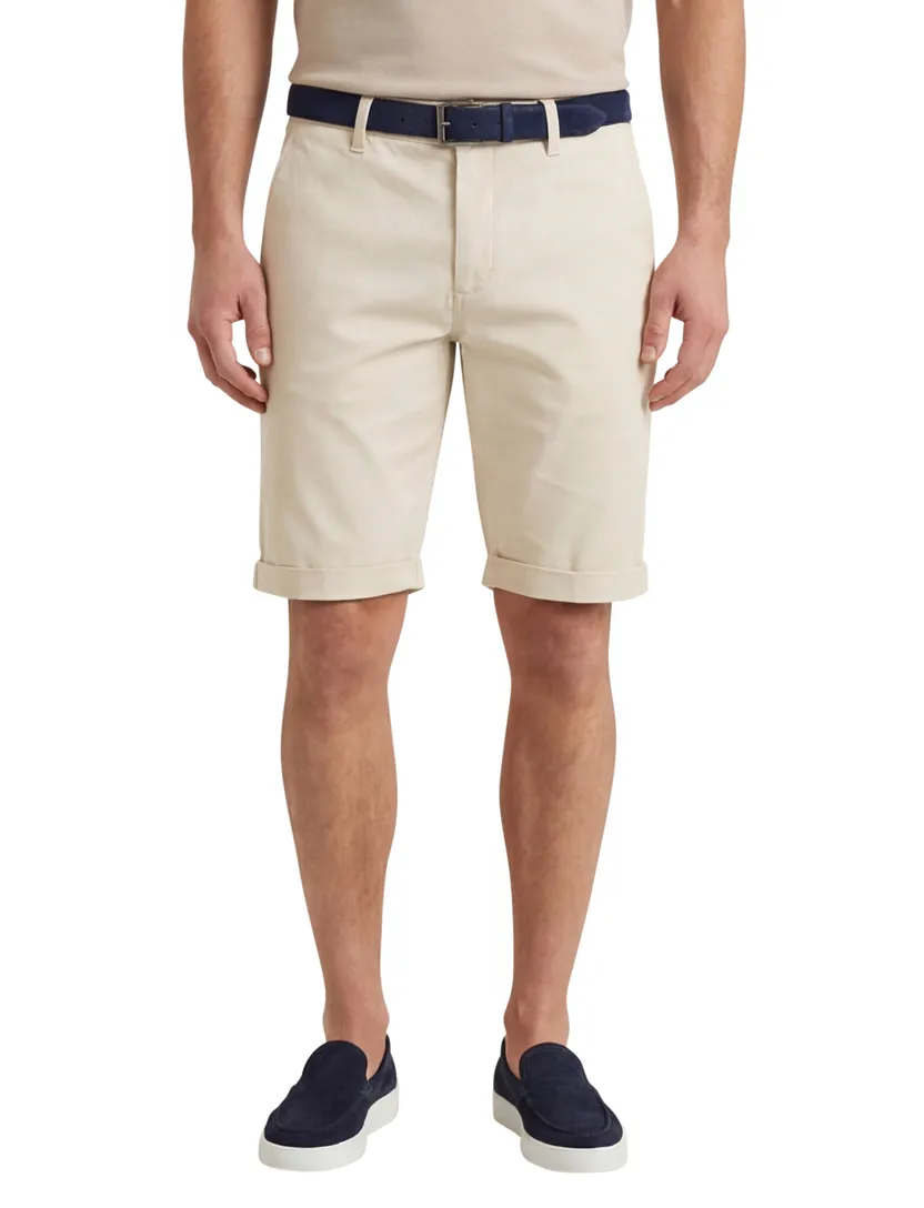 Alberto rob-k slim fit bermuda creme katoen