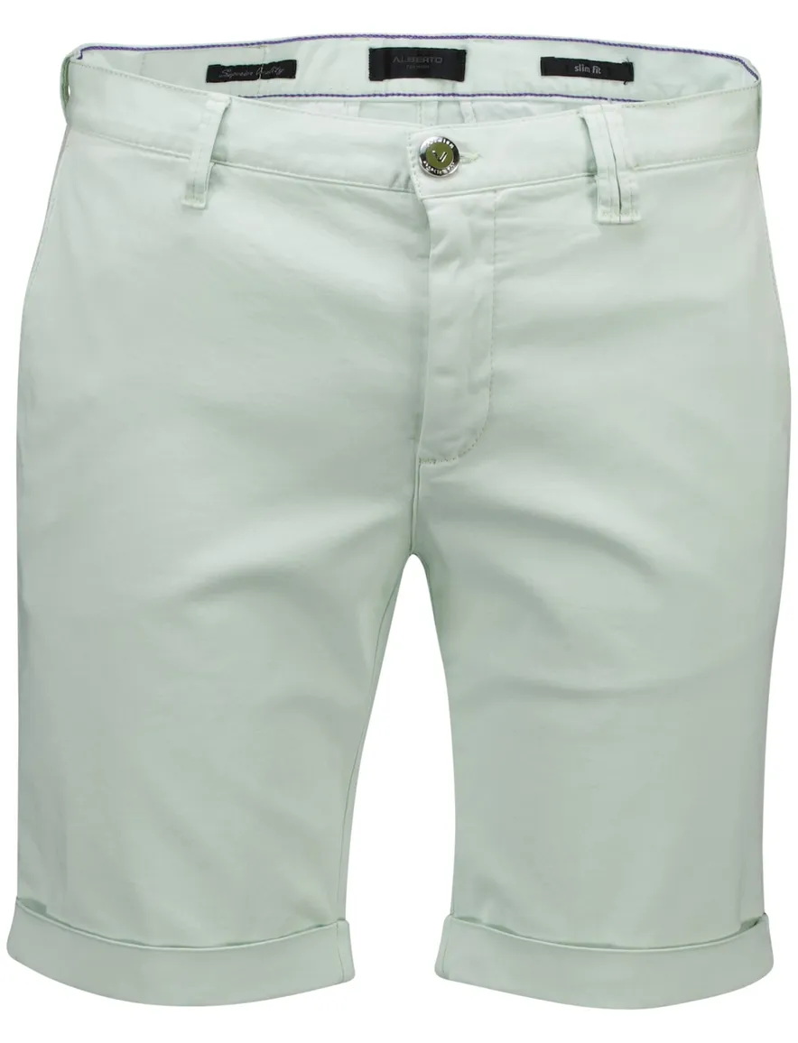 Alberto rob-k slim fit bermuda groen