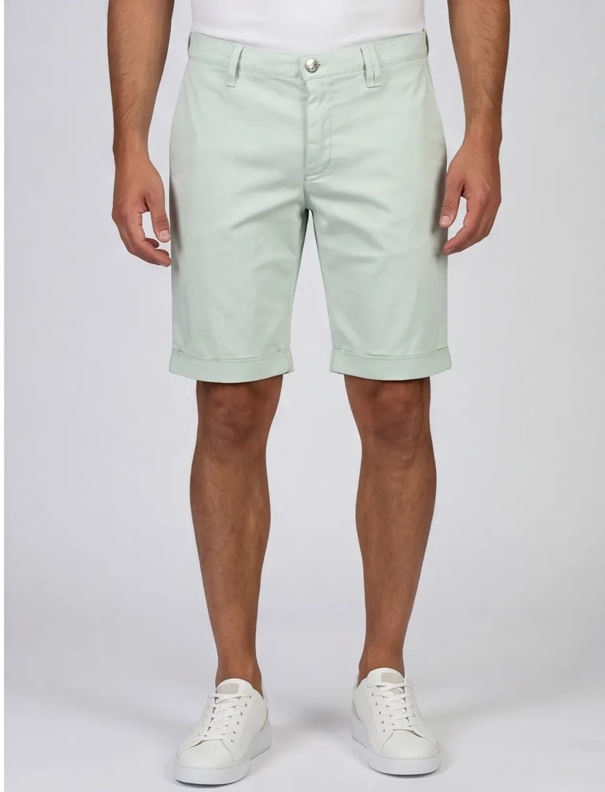Alberto rob-k slim fit bermuda groen